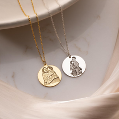 Photo Engraved Sterling Silver Necklace