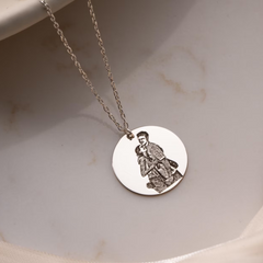 Photo Engraved Sterling Silver Necklace