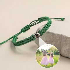 Custom Photo Projection Bead Bracelet – Minimalist Personalized Charm