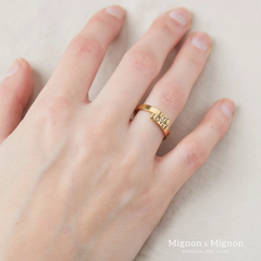 Custom Wrap Around Name Ring – Engraved Stackable Band for Her