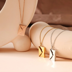 Envelope Hidden Message Necklace