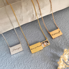 Personalized Hidden Message Photo Necklace