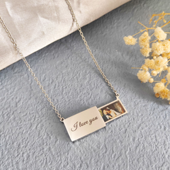 Personalized Hidden Message Photo Necklace