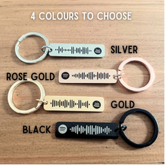 Personalized Spotify Code Keyring – Custom Music Engraved Keychain