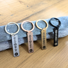 Personalized Spotify Code Keyring – Custom Music Engraved Keychain