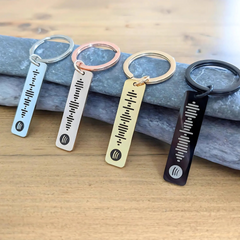 Personalized Spotify Code Keyring – Custom Music Engraved Keychain