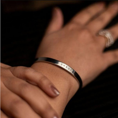 Personalized Sterling Silver Name Bangle – Custom Punjabi Kada