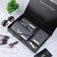 Personalized Leather Essentials Gift Set for Her
