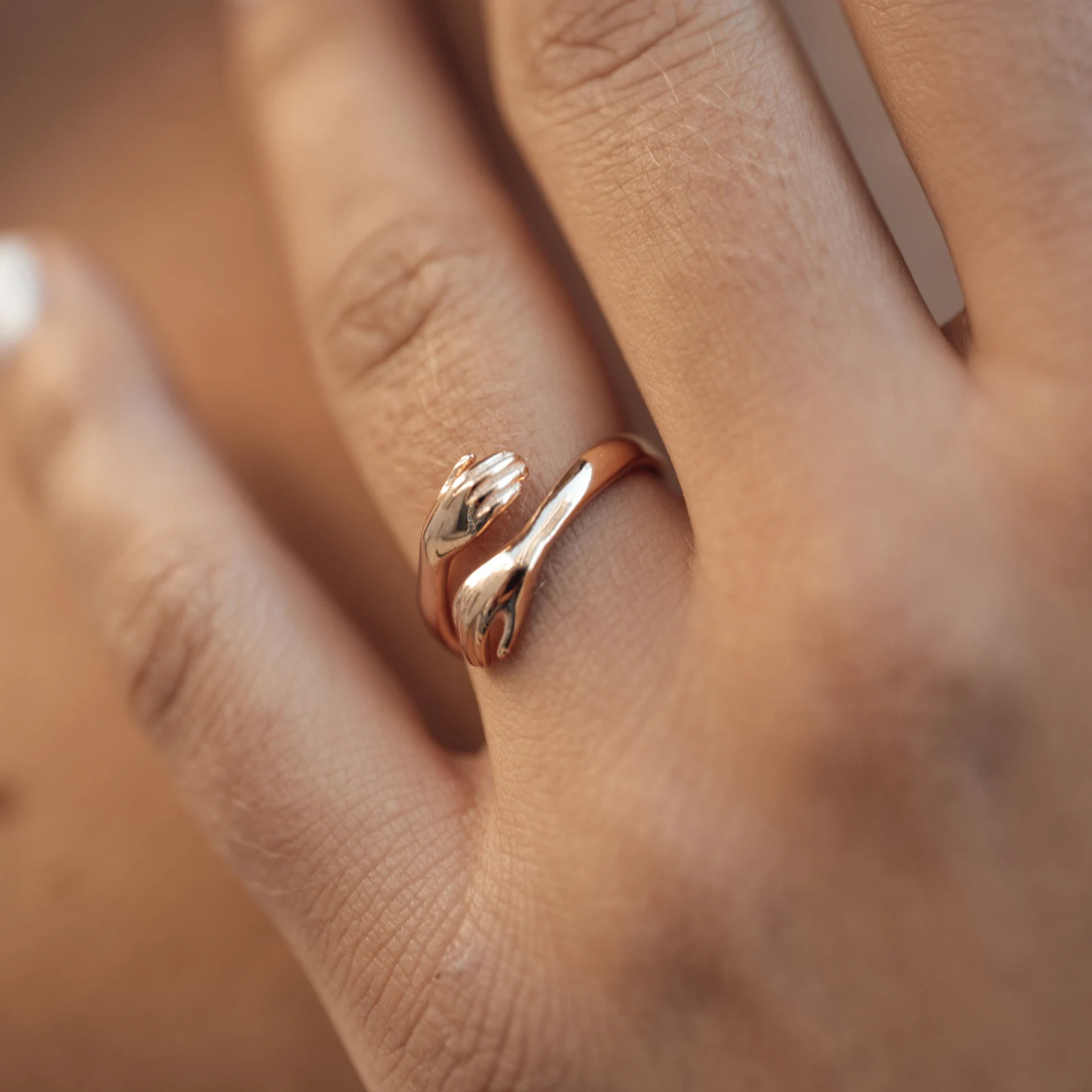 Adjustable Hug Ring – Minimalist Stackable Love Band