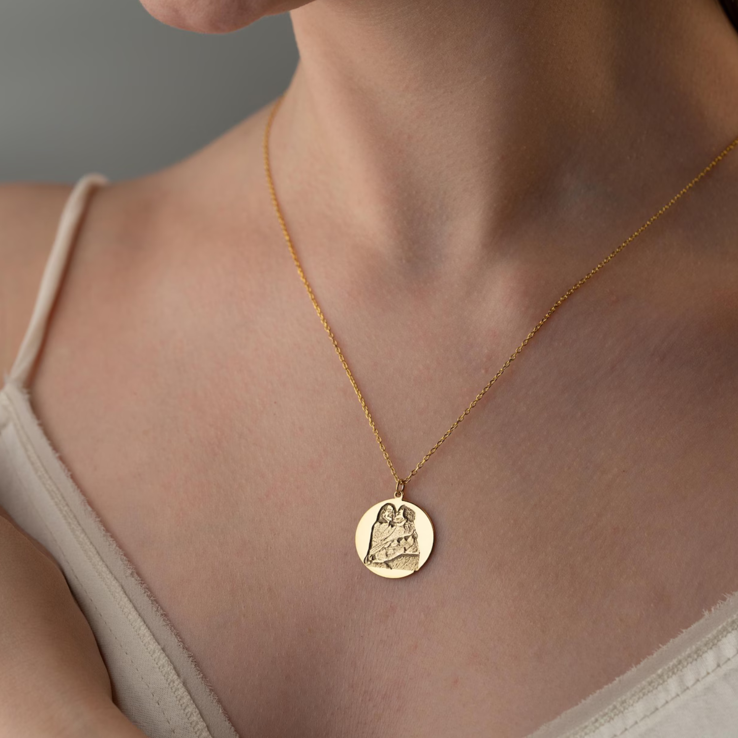 Photo Engraved Sterling Silver Necklace