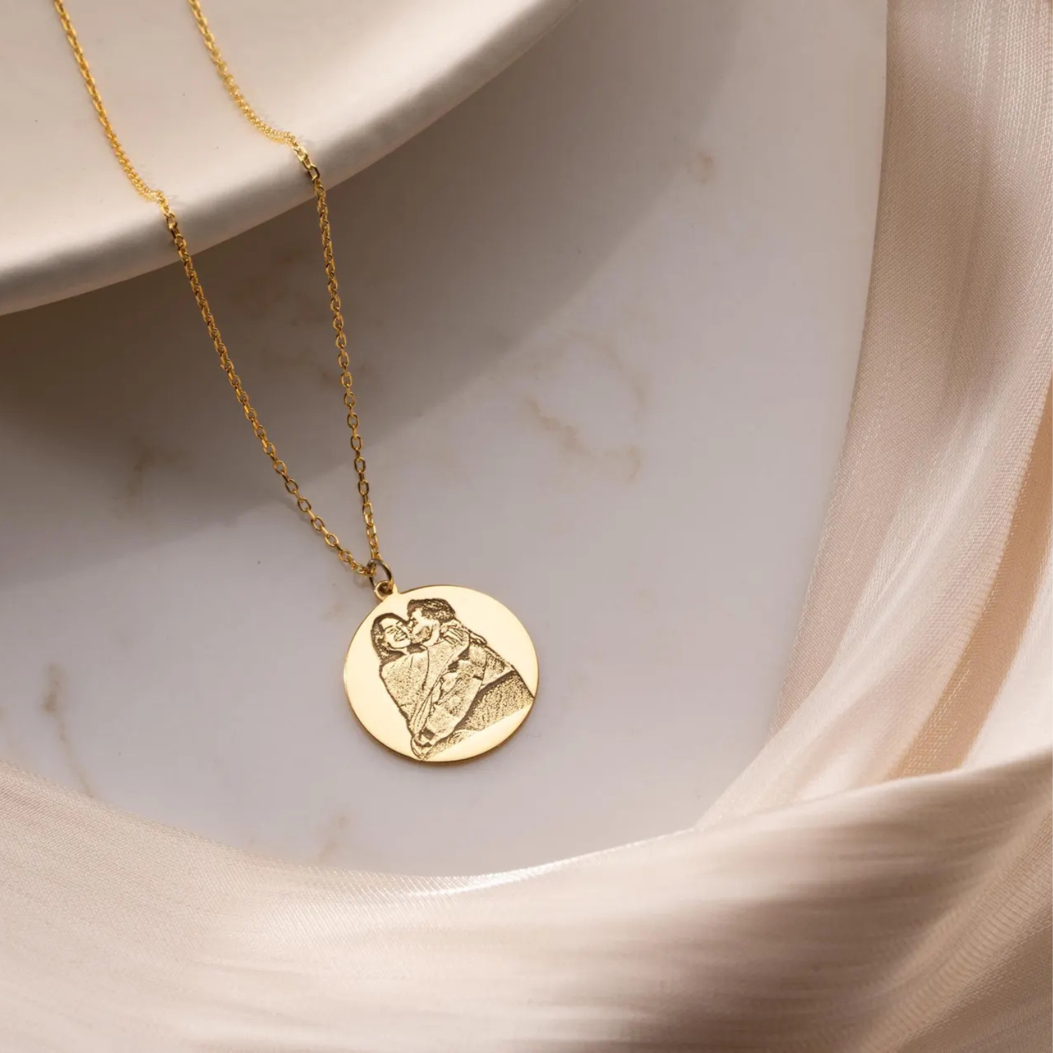 Photo Engraved Sterling Silver Necklace
