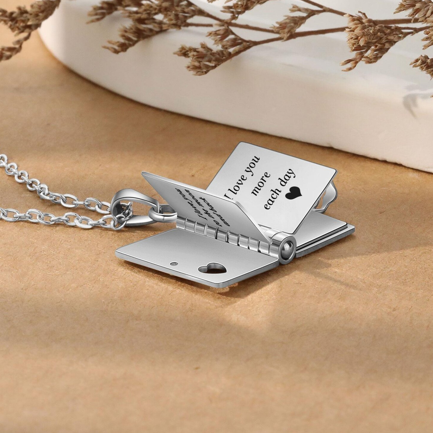 Custom Book Name/Text Necklace