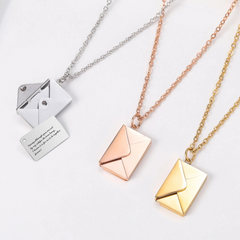 Envelope Hidden Message Necklace