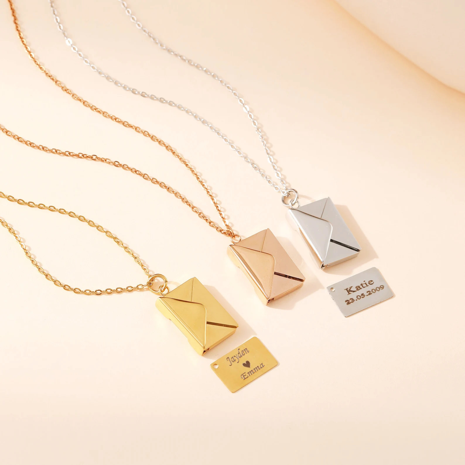 Envelope Hidden Message Necklace