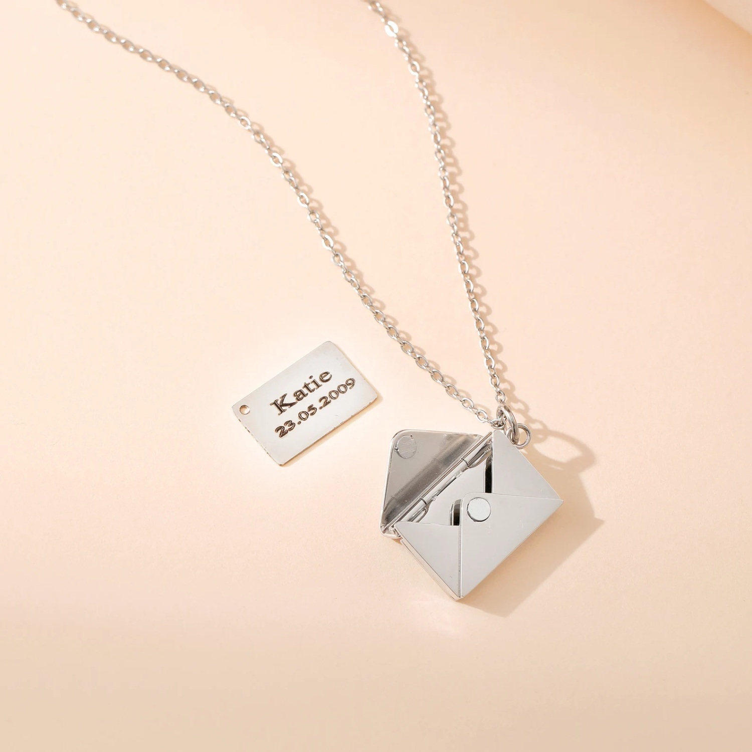 Envelope Hidden Message Necklace