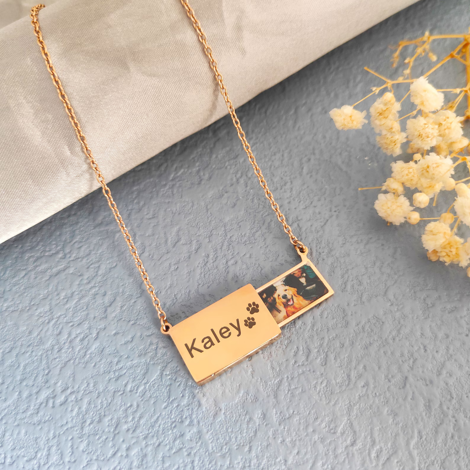 Personalized Hidden Message Photo Necklace