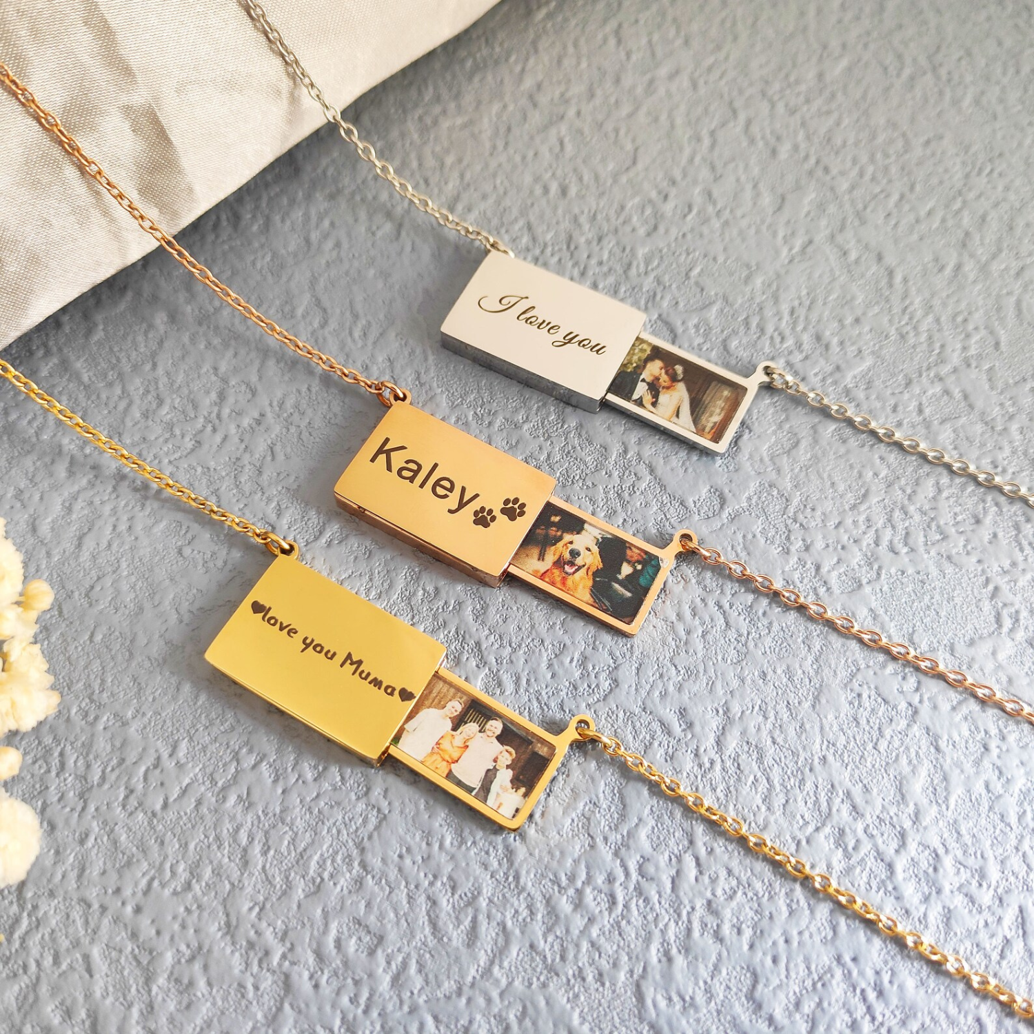 Personalized Hidden Message Photo Necklace