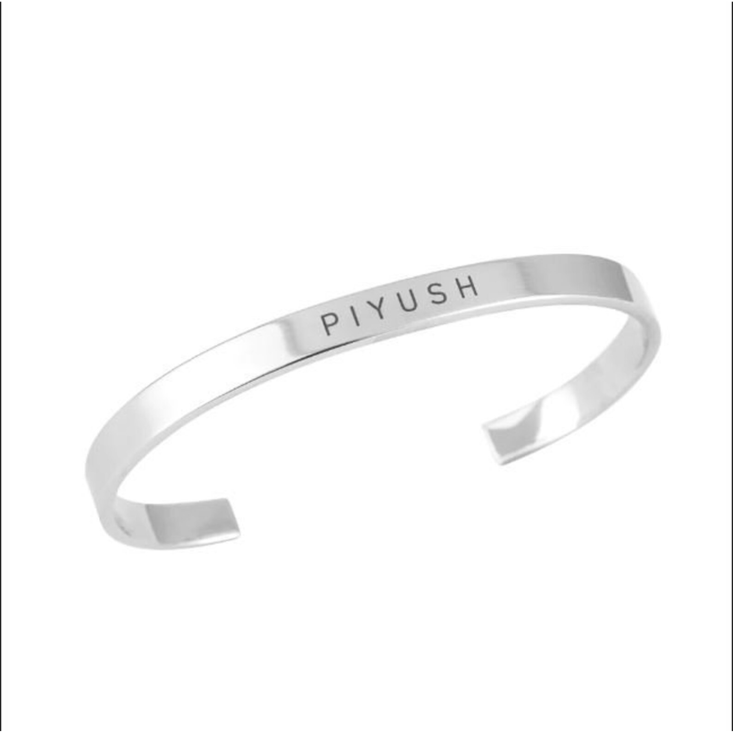 Personalized Sterling Silver Name Bangle – Custom Punjabi Kada