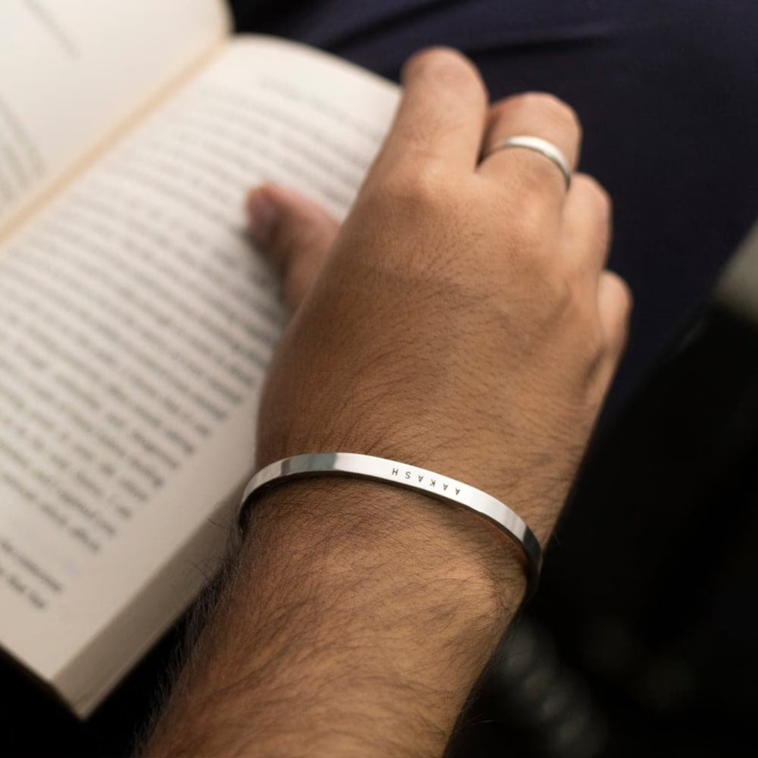 Personalized Sterling Silver Name Bangle – Custom Punjabi Kada