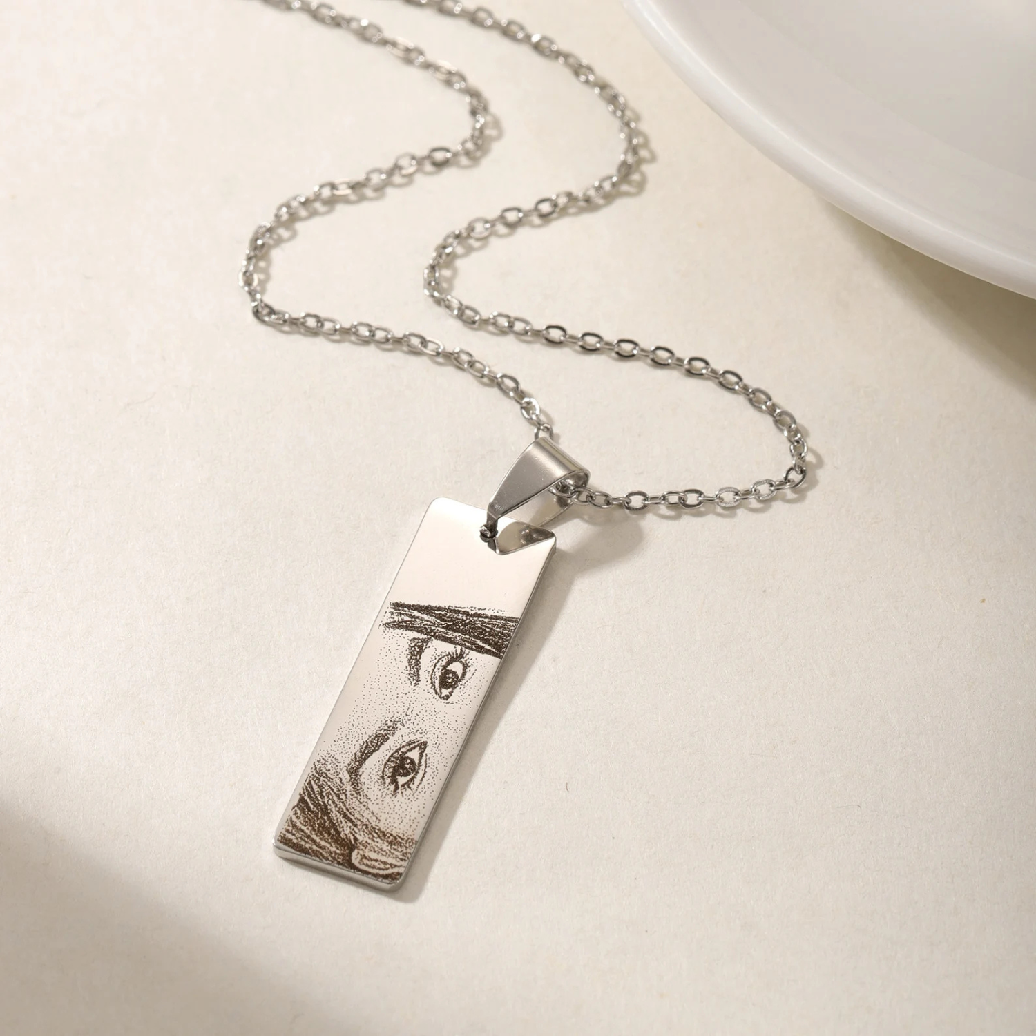 Viral Customized Engraved Eye Pendant
